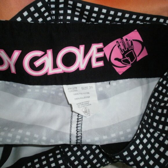 BODY GLOVE Mens Black/White/Orange Geometric Pattern Board Shorts - Picture 4 of 5